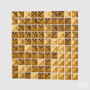 Rideau de Noël carré pailleté EDG Enzo De Gasperi 30 x 30 cm doré