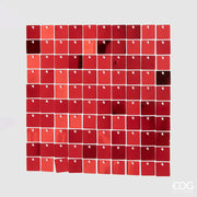 Rideau de Noël carré pailleté EDG Enzo De Gasperi 30 x 30 cm Rouge