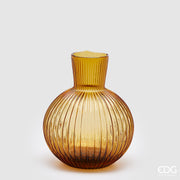 EDG Enzo De Gasperi Vase Ampoule H 35 Cm D 29 Cm Ambre