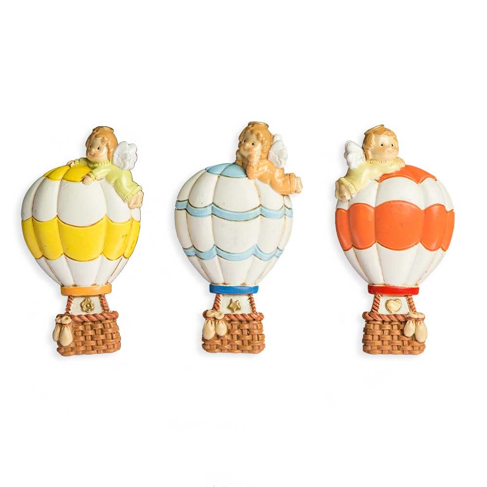 Etm Ange Aimant Montgolfière Résine 7 cm 12 p.