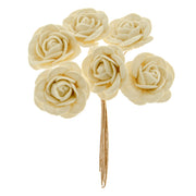 Décorations de bomboniera ETM, fleurs soufflées, 4 cm, ivoire, 36 pièces