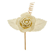 Décorations ETM Bomboniera Branche Fleur 10 cm Ivoire 12 pièces