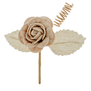 Décorations ETM Bomboniera Branche Fleur 10 cm Rose 12 pièces