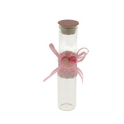 Tube à essai rond en verre pour bomboniera ETM, H 12,5 cm, rose, 12 pièces