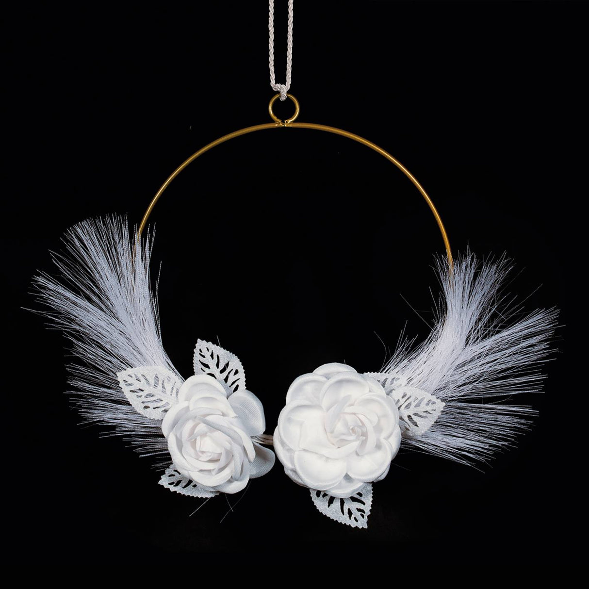 etm etm decoro cerchio 2 fiori d 20 25 cm bianco ean 8059793668449