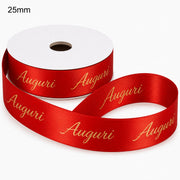 ETM Nastro Nastro Auguri Rosso 25 mm x 25 mt