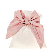 ETM Sacs à bonbons pailletés, nœud, 10 x 12 cm, rose, 12 pièces