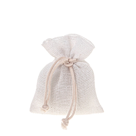 etm etm sacchetto grezzo bag portaconfetti 8 x 10 cm bianco 12 pz ean 8057500589308