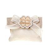 etm etm sacchetto quadrifoglio busta comunione portaconfetti 10 x 8 cm beige 12 pz ean 8057500589162
