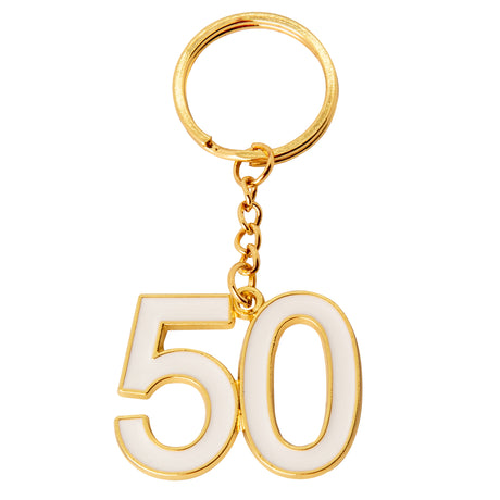 etm etm zama portachiavi 50 anni 4 cm bianco gold 12 pz ean 8059793667152