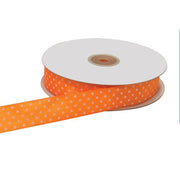 Ruban satin double ETM à pois 25 mm 50 m Orange