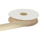 Ruban satin double ETM à pois 25 mm 50 m Ivoire