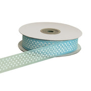 Ruban organza à pois ETM 10 mm 50 m Bleu clair