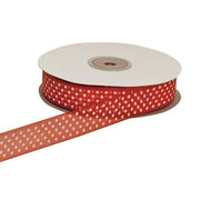 Ruban organza ETM à pois 10 mm 50 m Rouge