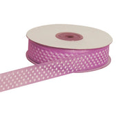 Ruban organza ETM à pois 20 mm 50 m lilas