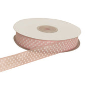 Ruban organza à pois ETM 20 mm 50 m Rose