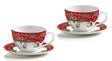 fade fade cadeaux set 2 tazze colazione natalizie con piattino 400 ml rosso ean 8016175589747