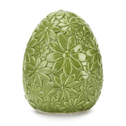 Fade Floral Egg Oeuf Décoratif 13,5 x 16,5 Cm Vert