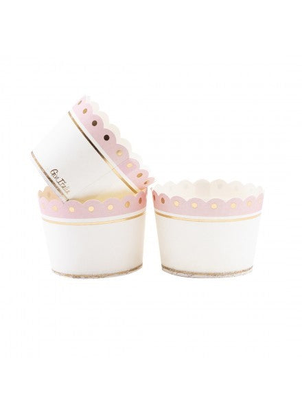 givi italia pirottini carta 20 pz stampa rosa e oro 5x4 5 cm