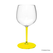 Verre tonique Gold Plast Balloon + tige jaune transparente 582 ml