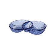 GUZZINI Plat à amuse-gueule Vanity 29,5 x 18,5 cm Cristal acrylique Bleu