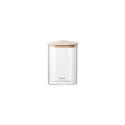 Bocal rectangulaire GUZZINI Fresh &amp; Style 1 000 ml, couvercle en verre beige