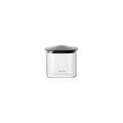 Bocal rectangulaire GUZZINI Fresh &amp; Style 600 ml en verre avec couvercle noir