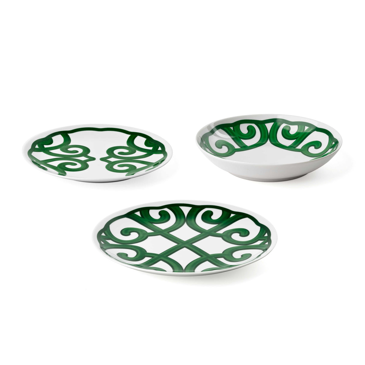 guzzini guzzini set 6 posti tavola harmonia natalizia porcellana bianco verde 18 pz ean 13291464