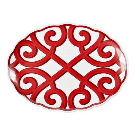 guzzini guzzini vassoio ovale grande natalizio harmonia melamina 515 x 38 cm table decor bianco rosso ean 8008392412519