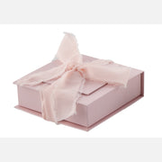 L'Arcolaio Boîte Lisse Porte-dragées 13 x 13 x 4 cm Bonbonnière Rose avec Mousseline 1 Pièce