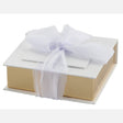 larcolaio larcolaio box telata portaconfetti 13 x 13 x 4 cm bomboniera bianco con chiffon 1 pz ean 8059558632258