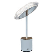 L'Arcolaio Lampe LED Kristal Cercle Ø 14 cm H 39 cm Blanc