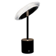 L'Arcolaio Lampe LED Kristal Cercle Ø 14 cm H 39 cm Noire