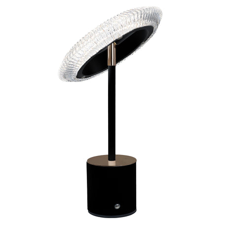 larcolaio larcolaio lampada led kristal cerchio d 14 cm h 39 cm nera ean 8051526270059