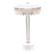 L'Arcolaio Lampe LED Kristal Ronde Ø 15 cm H 25,5 cm Blanche