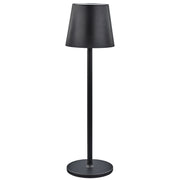 L'Arcolaio Lampe LED Tactile Rechargeable H 38 Cm 10 x 10 Cm IP54 Round Pro Noire