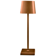 L'Arcolaio Lampe tactile carrée Square Pro H 38 cm 10 x 10 cm Marron
