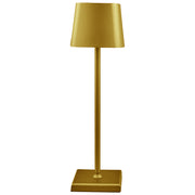 L'Arcolaio Lampe tactile carrée Pro H 38 cm 10 x 10 cm Or