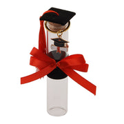 L'Arcolaio Provetta avec Porte-clés Cadeau H 12 Cm Porte-dragées Diplôme Noir 1 Pièce