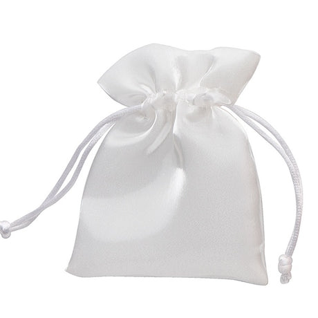 larcolaio larcolaio sacchetto organza lucido 9x12 cm portacanfetti bianco bomboniera elegante 12 pz ean 8059558631657