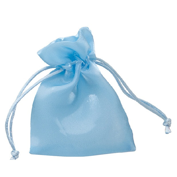 larcolaio larcolaio sacchetto organza lucido 9x12 cm portacanfetti celeste bomboniera elegante 12 pz ean 8059558631572