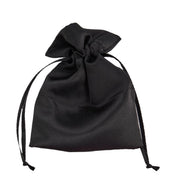 Le Petit Sachet en Satin 9x12 cm Porte-Dragées Noir – Bombonière Élégante 12 Pcs