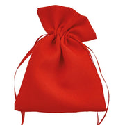 Le Sachet en Tissu L'Arcolaio 9x12 cm Porte-Dragées Rouge – Bonbonnière Élégante 12 Pcs