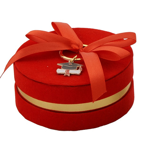 larcolaio larcolaio scatola box con portachiavi bomboniera d 10 x 4 cm portaconfetti laurea rosso 1 pz ean 8059558631312