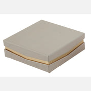L'Arcolaio Boîte lisse Porte-dragées 13 x 13 x 4 cm Cadeau de mariage Taupe 1 pc