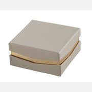 L'Arcolaio Boîte à dragées lisse 9 x 9 x 4 cm, couleur tourterelle, 1 pièce