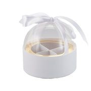 L'Arcolaio Boîte plastique à dragées Diamètre 8 cm Porte-dragées blanc 1 pièce