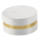 L'Arcolaio Boîte Ronde à Dragées D 8 Cm H 4 Cm Porte-Dragées Blanc 1 Pc