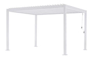 L'Arcolaio Pergola Bioclimatique Vulcano 3x4 m Blanc Aluminium