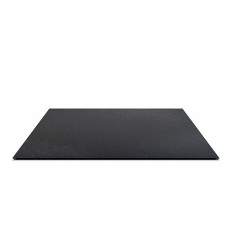 Piano tavolo HPL 70×70 cm sp. 10 mm finitura Ardesia Climb effetto pietra nera, antigraffio. Made in Italy per bar e ristoranti
